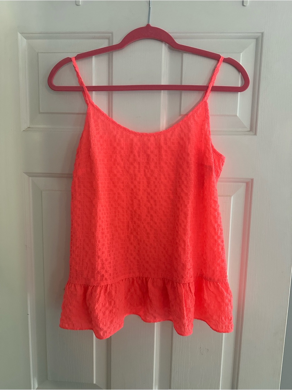 Lilly Pulitzer Women's Neon Pink Ruffle Hem Camisole Top
